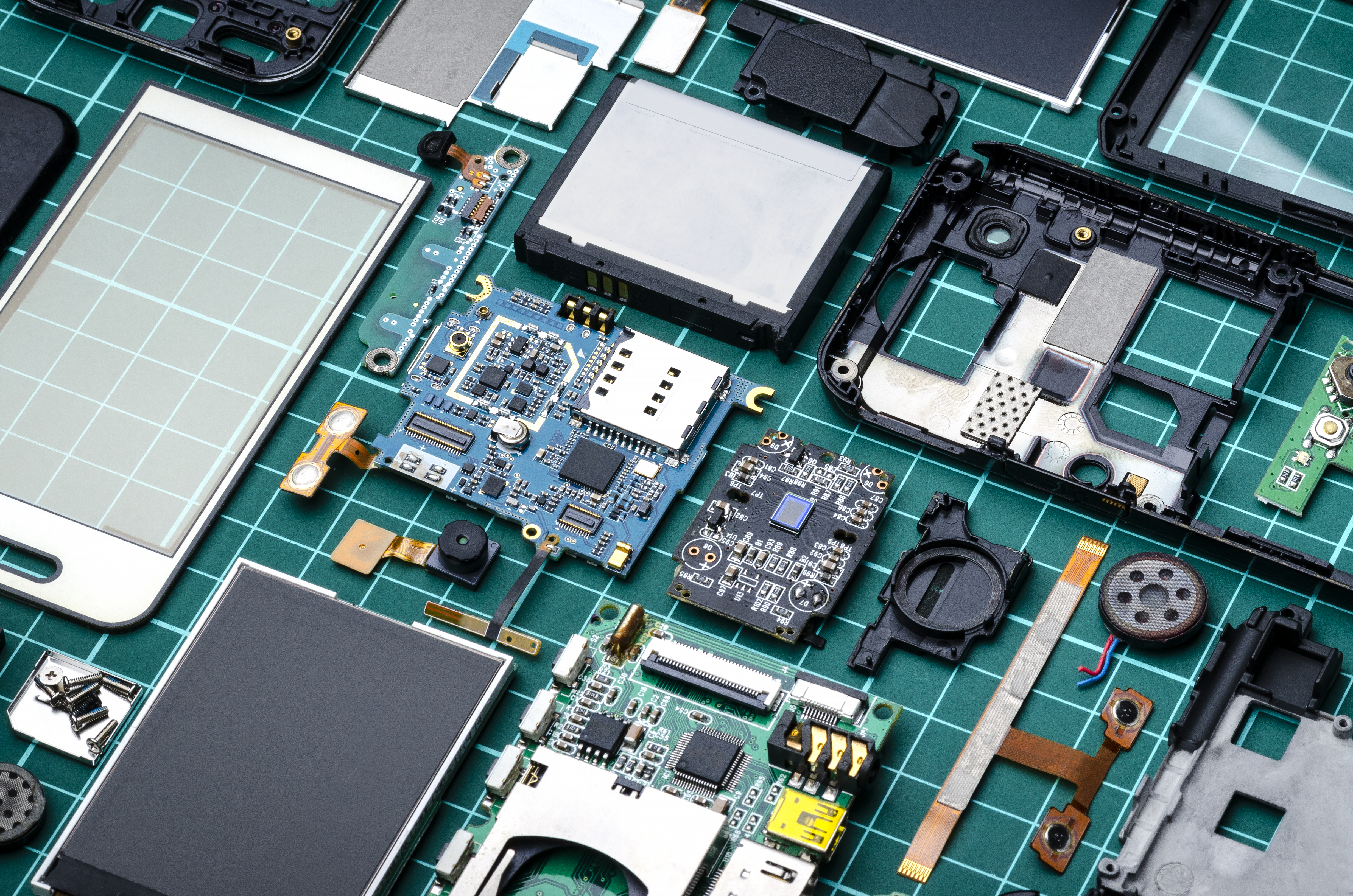 disassembled electronic products