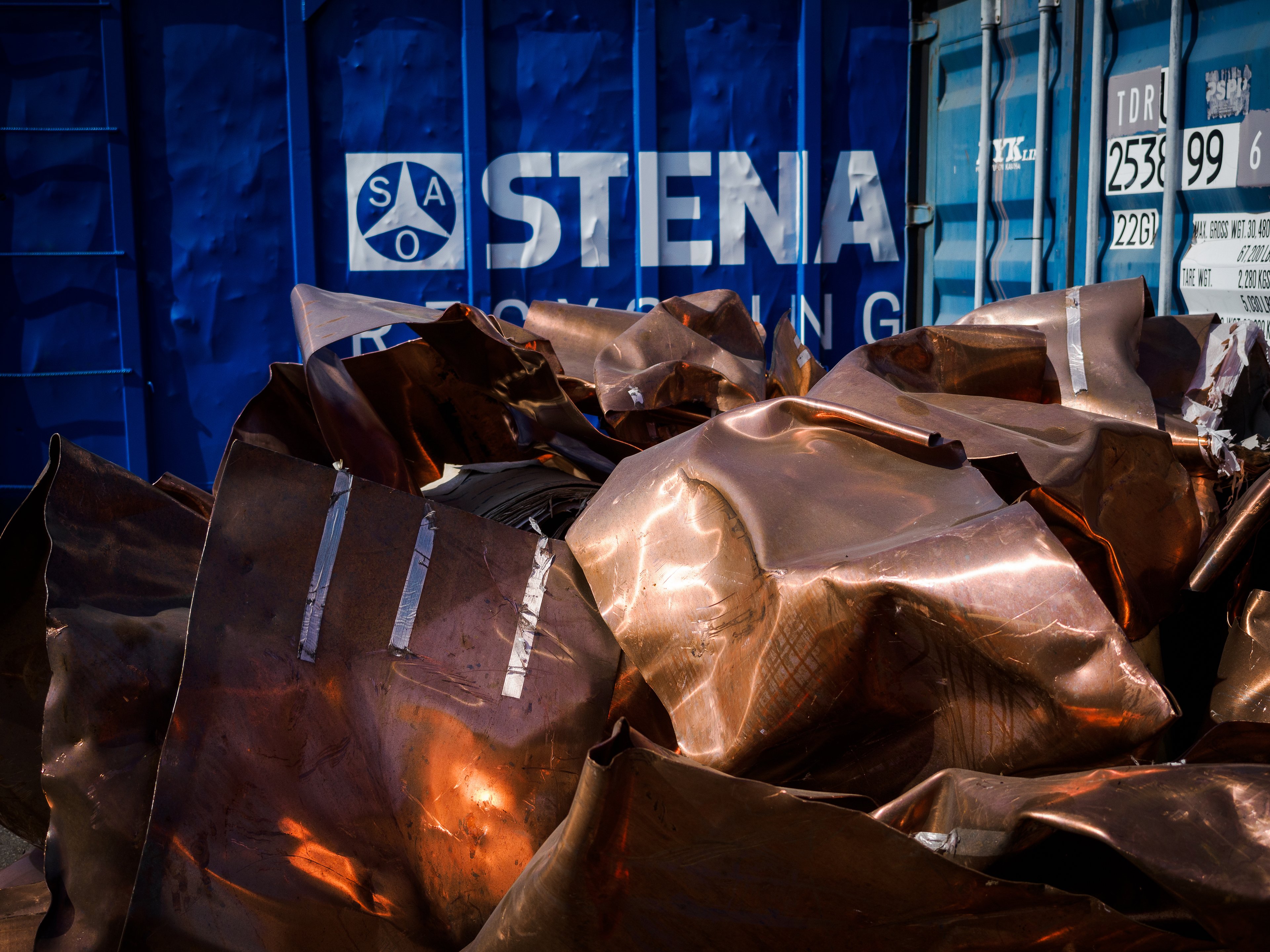 Material ready to be recycled at a Stena Metall Group facility.