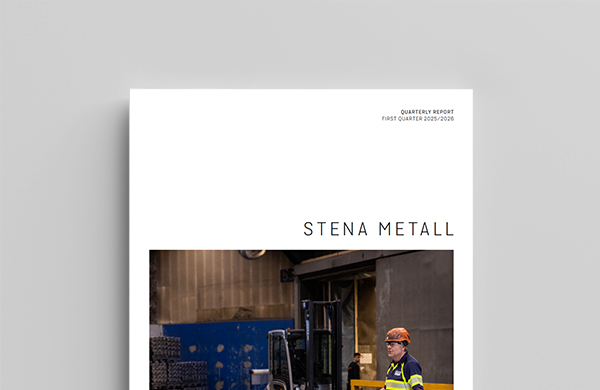 Stena Metallkoncernens kvartalsrapport Q1 2025/2026