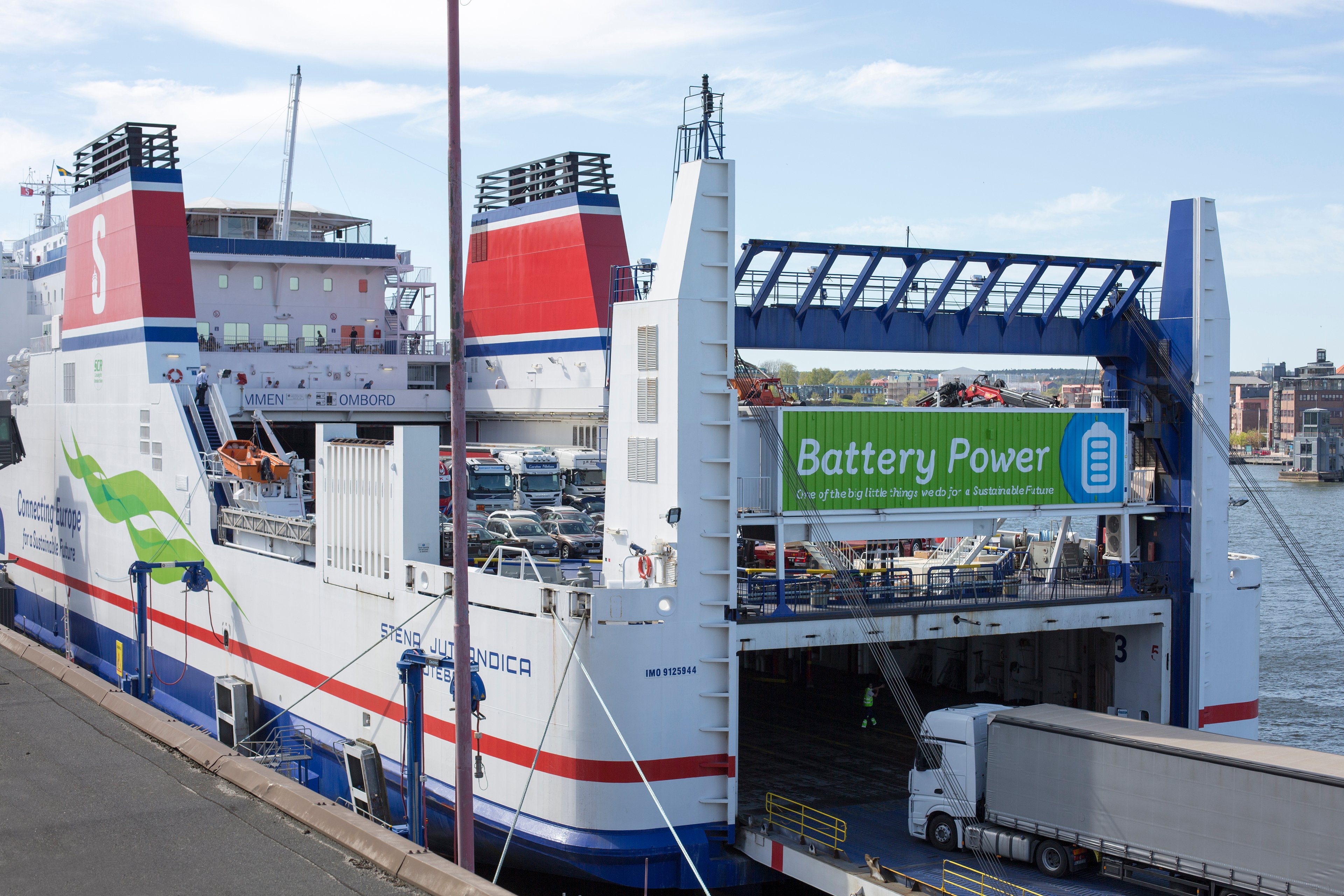 A battery-powered, electric Stena ferry.