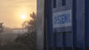 The sun sets over a Stena Metall Group facility featuring a large Stena logo.